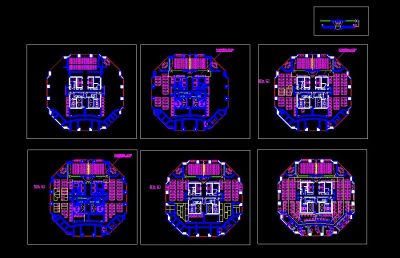 超大办公室CAD平面图