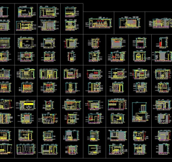 各式家庭餐厅厨房cad效果图