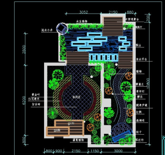 花园CAD平面图3D模型