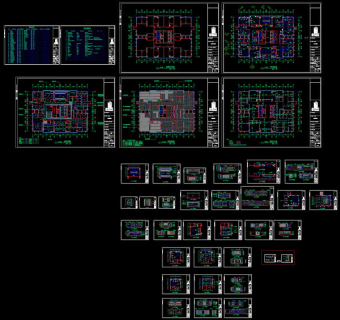 大厦办公室装饰全套施工图cad图纸3D模型