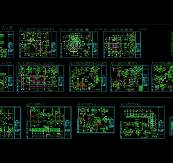 信息大楼钢结构cad图纸