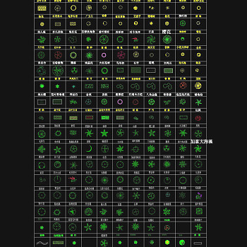 CAD植物平面图块cad图纸