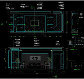 客厅主立面详图cad图纸