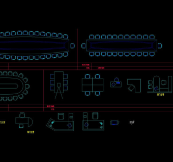 办公室会议室cad常用图库