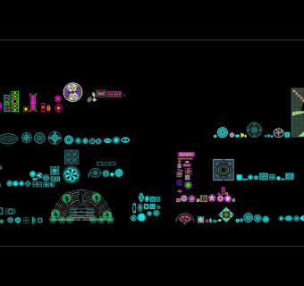 花铺地图块cad图纸