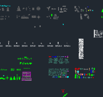cad工艺品摆件立面图
