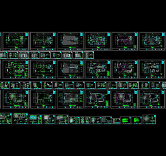 常熟东方美美容院装修施工图cad图纸