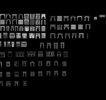 窗帘cad图纸3D模型