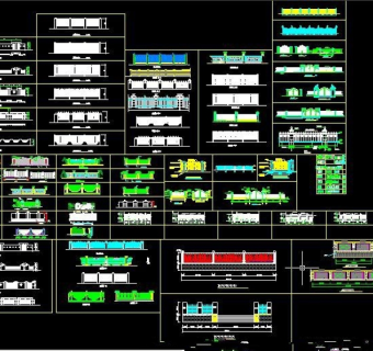 围墙铁艺栏杆CAD图样3D模型