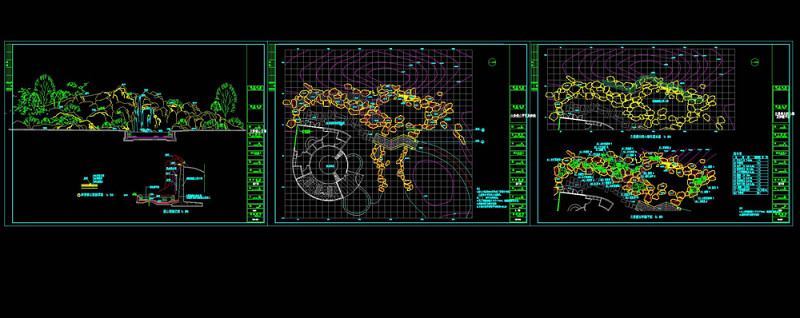 假山cad图纸素材3D模型