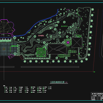 东南部园林cad图纸