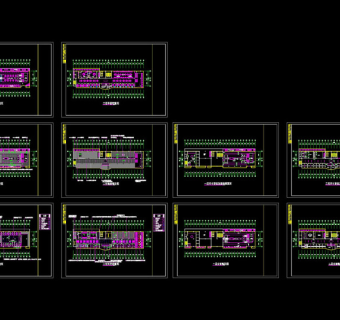 中式风格火锅餐饮链锁店cad图纸