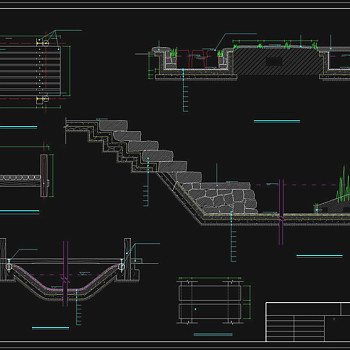 步石做法详图cad图纸