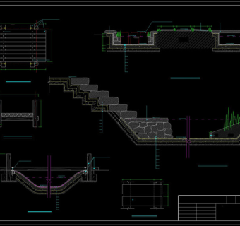 步石做法详图cad图纸