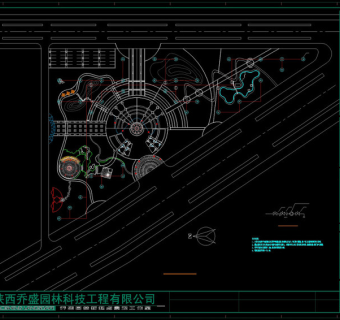喷灌平面图cad图素材
