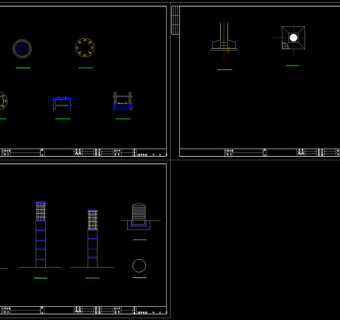 装饰柱cad图纸素材
