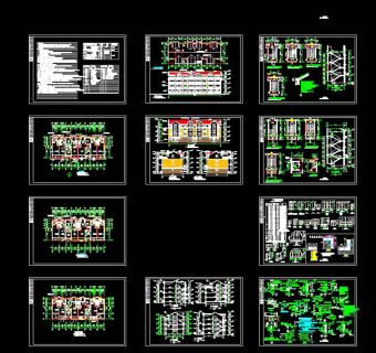 别墅建筑全套施工图cad图纸