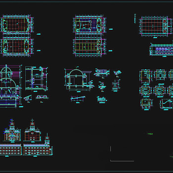 某三层教堂建施cad图纸
