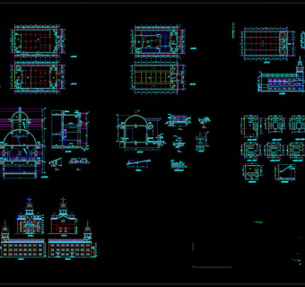 某三层教堂建施cad图纸