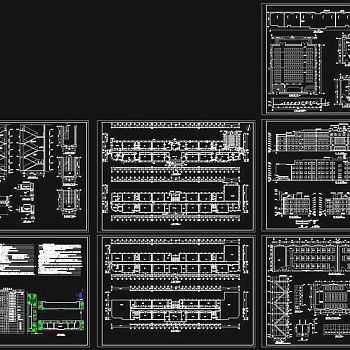 某中学教学楼建筑cad图纸