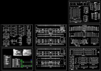某中学教学楼建筑cad图纸
