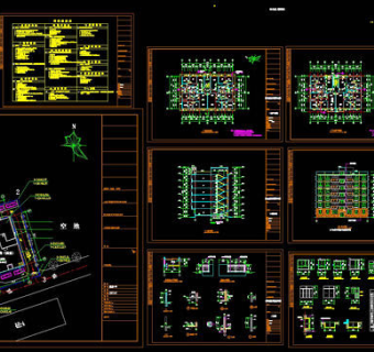 深圳市盐田区侨民安置住宅楼建筑cad图纸