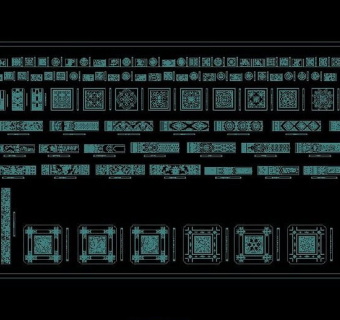 中式雕花图库大全CAD图