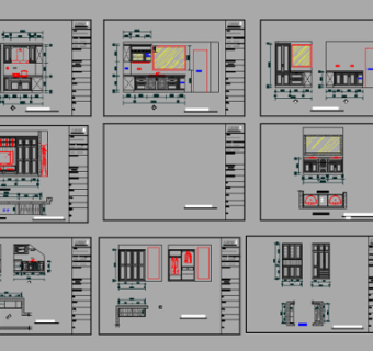 溪谷港湾定制家具cad设计方案下载