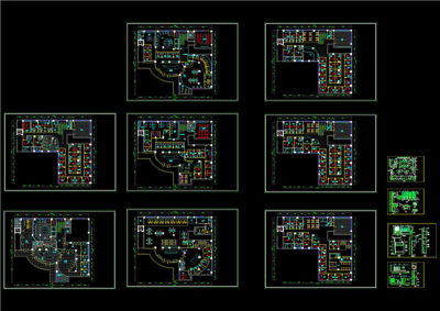 美容院全套图纸CAD图纸3D模型