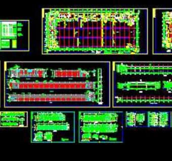 某加工厂房建筑施工图CAD图纸全套下载3D模型