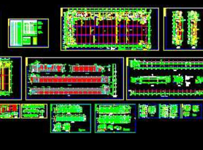 某加工厂房建筑施工图CAD图纸全套下载3D模型