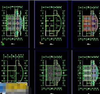 大学校史展厅cad建筑设计施工图