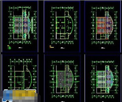 大学校史展厅cad建筑设计施工图