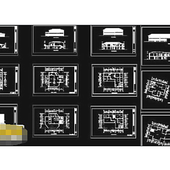 某博物馆建筑cad平立剖施工工程图纸