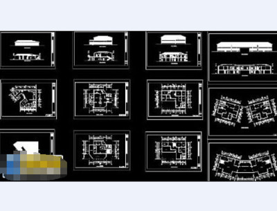 某博物馆建筑cad平立剖施工工程图纸