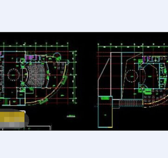 中型剧场建筑cad设计方案施工图纸
