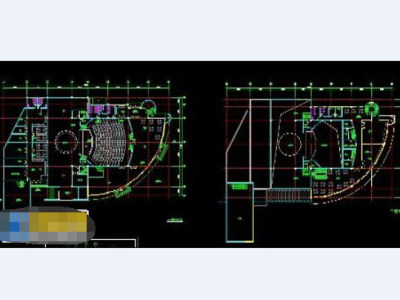 中型剧场建筑cad设计方案施工图纸