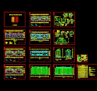 6层尖顶教师公寓cad建筑设计图