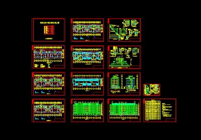 6层尖顶教师公寓cad建筑设计图