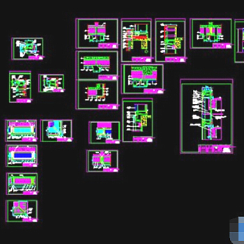 某工程双层幕墙cad详细节点施工图