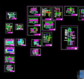 某工程双层幕墙cad详细节点施工图
