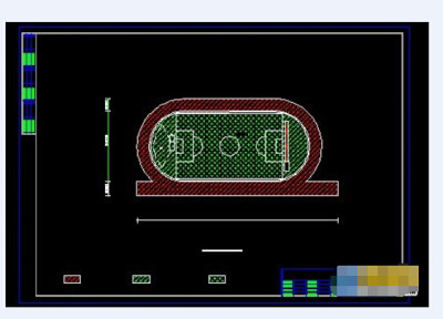 标准操场cad平面设计施工图纸3D模型