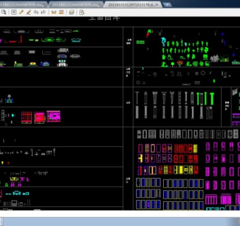 上百例CAD立面图CAD库