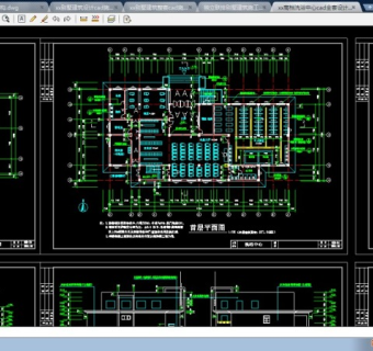 xx高档洗浴中心cad全套设计图纸(1)