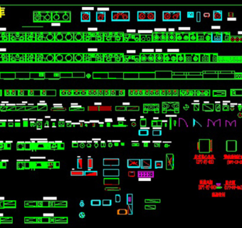 CAD商用厨房设备平面图库图片3D模型