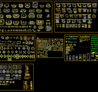 CAD平面图库图片