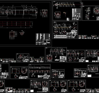 螺旋输送机全套制作图CAD机械图纸