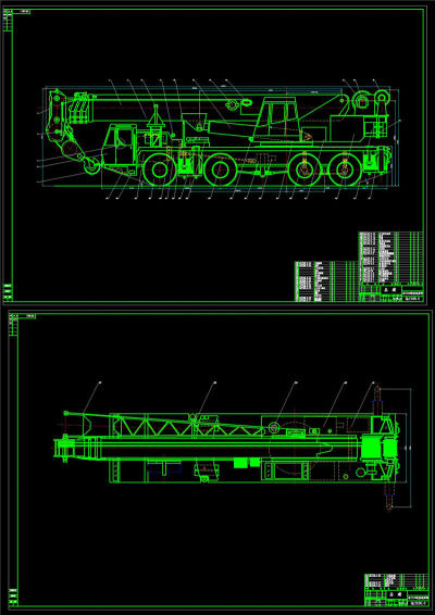 轮胎起重机CAD机械图纸3D模型