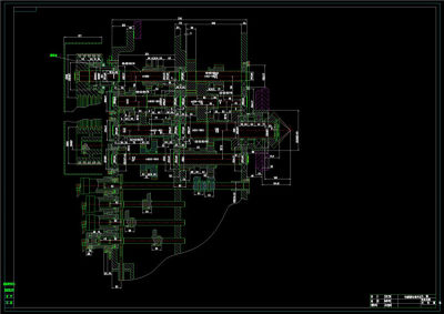车床传动系统变速箱展开图CAD机械图纸
