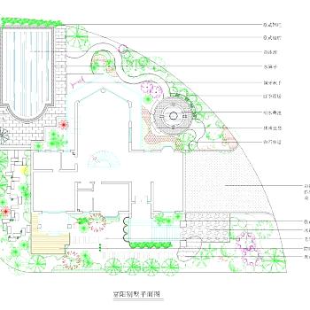 别墅庭院景观设计CAD